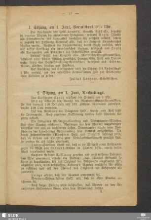 1. Sitzung, am 1. Juni, Vormittags 9 1/2 Uhr