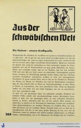 Die Heimat - unsere Kraftquelle.