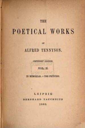 The poetical works of Alfred Tennyson, 2,2