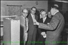 Besuch von Dr. Siegfried Balke (Bundesminister für Atomkernenergie und Wasserwirtschaft (BMAtW)) am Kernforschungszentrum Karlsruhe (KfK)
