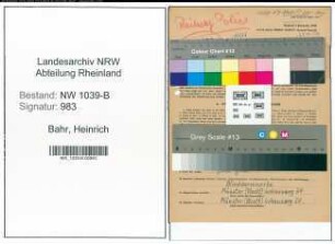 Entnazifizierung Heinrich Bahr , geb. 09.06.1911 (Polizist)