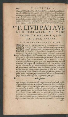T. Livii Patavini Historiarum Ab Urbe Condita Decadis Quintae ...