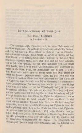 35-58 Die Opferbedeutung des Todes Jesu