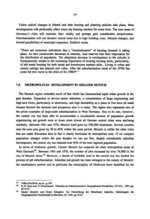 7.6 Metropolitan development in Greater Munich