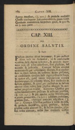Cap. XIII. De Ordine Salutis.