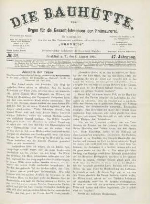 No. 32. Frankfurt a. M., den 6. August 1904. 47. Jahrgang.