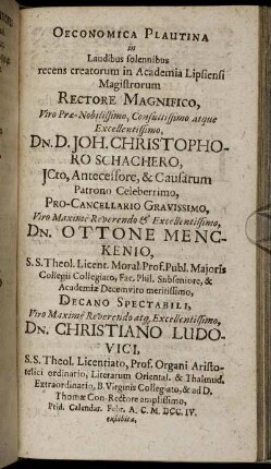 Oeconomica Plautina.