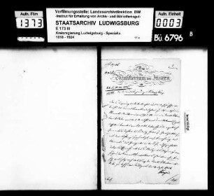 Polizeisachen, öffentliche Sicherheit und Ordnung, Oberamt Vaihingen