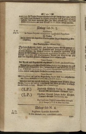 Anlage sub. N. 3. - Anlage sub Num. 14.