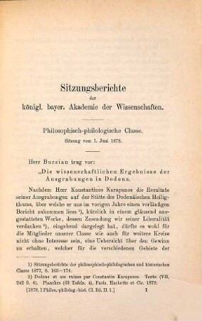 Die wissenschaftlichen Ergebnisse der Ausgrabungen in Dodona