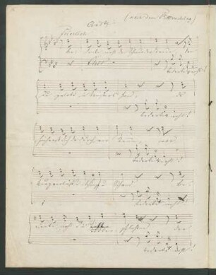 Bedenke wohl den Schwur der Treue; Coro maschile; As-Dur; LoWV 71