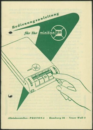 Bedienungsanleitung: Bedienungsanleitung für ihr minifon P55