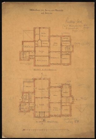 Wohnhaus Zitzewitz, Bornzin: Grundriss EG und OG