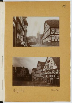 Am Markt, Spangenberg: Ansichten (aus: Skizzen- und Fotoalbum 23)
