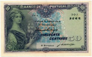 Geldschein, 50 Centavos, 5.7.1918