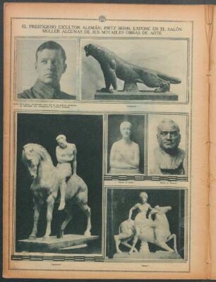 El prestigioso escultor alemán, Fritz Behn, expone en el Salón Müller algunas de sus notables obras de arte