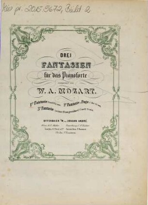 Drei Fantasien für das Pianoforte, 1. 1ste Fantasie Dmoll ...