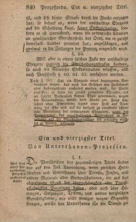 Von Unterthanen-Prozessen.