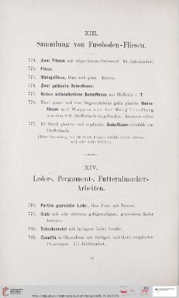 Leder-, Pergament-, Futteralmacher-Arbeiten