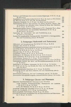 2. Fachgruppe Mathematik und Astronomie