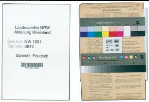 Entnazifizierung Friedrich Schmitz, geb. 10.04.1883 (Schmied)
