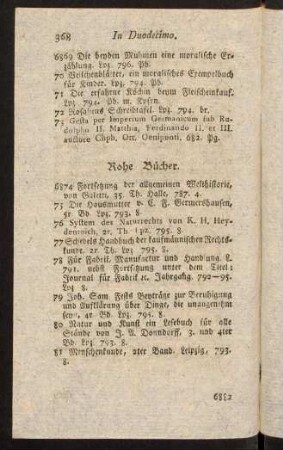 368-380, Hohe Bücher. In Varia Forma. In Octavo.