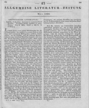 Lucianus: Lucianus ex recensione C. Jacobitz. Vol. I. Accedunt scholia auctiora et emendatiora. Vol. I. Leipzig: Köhler 1836