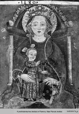 Thronende Madonna mit Kind