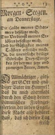 Morgen-Seegen am Donnerstage