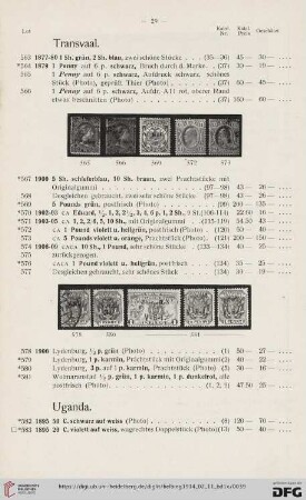 Transvaal (Nr. 563-581)