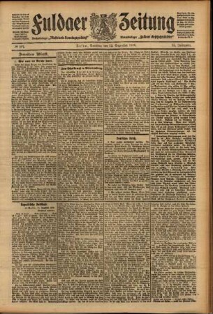 Zweite Ausgabe vom Samstag, den 12. Dezember 1908.