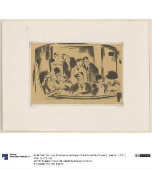 Die Loge (Paris) (aus der Mappe "Zuhörer und Zuschauer")