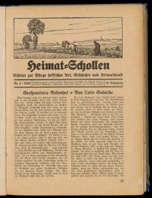 Heimat-Schollen 10. Jahrgang, Nr. 5, 1930