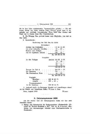 Osterprogramme 1909
