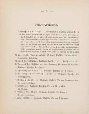 20-23, Universitätsinstitute