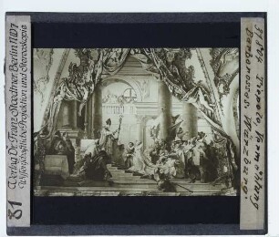 Würzburg, Residenz, Kaisersaal,Tiepolo, Hochzeit des Kaisers Friedrich I. Barbarossa und Beatrice von Burgund (Würzburger Residenz) : Fresko