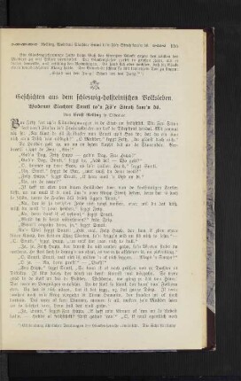 Geschichten aus dem Schleswig-Holsteinischen Boltsleben.