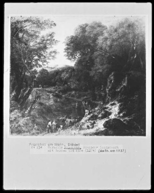 Römische Landschaft mit Hirten und Kühen
