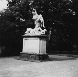 Nessos raubt Deïaneira : Corradini, Antonio. Nessos raubt Deïaneira. Marmor. Um 1720. Dresden, Großer Garten