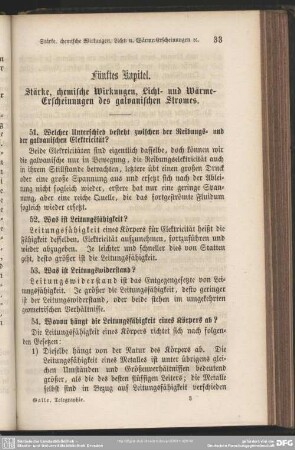 Fünftes Kapitel. Stärke, chemische Wirkungen, Licht- und Wärme-Erscheinungen des galvanischen Stromes