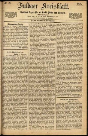 Ausgabe vom Mittwoch, den 20. September 1876.