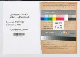 Entnazifizierung Albert Gemmeker, geb. 27.09.1907 (Kaufmann)