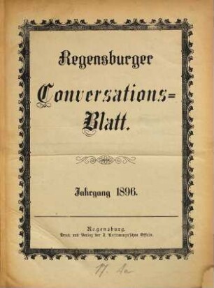 Regensburger Conversations-Blatt. 1896
