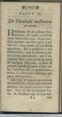 Caput II. De Vocabulis auctoritatis mediae