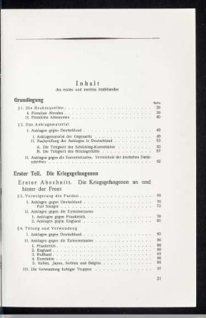 Inhalt des ersten und zweiten Halbbandes