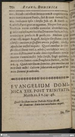 Evangelium Dominica XVIII. Post Trinitatis, Matth. 22. à v. 34-46