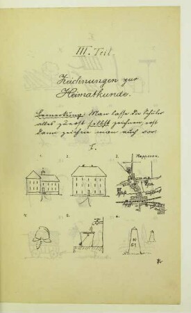 III. Teil. Zeichnungen zur Heimatkunde