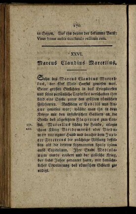 XXVI. Marcus Claudius Maecellus. - XXX. Cajus Sempronius Gracchus.