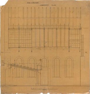 Dolmetsch, Heinrich; Herrenalb; Ev. Pfarrkirche, Restaurierung - Längsschnitt