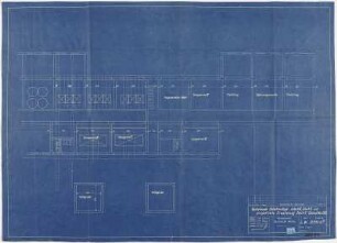 Bestehende Schaltanlage Werk II, Block B und projektierte Erweiterung Block C, Stand Nov. 1925